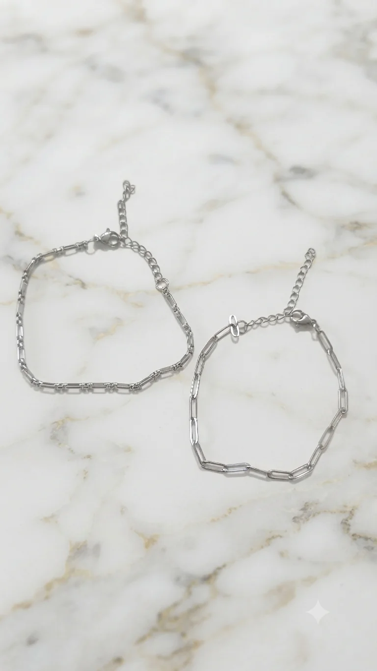 Armband Set „Modern Links“ 21,5 cm für Frauen