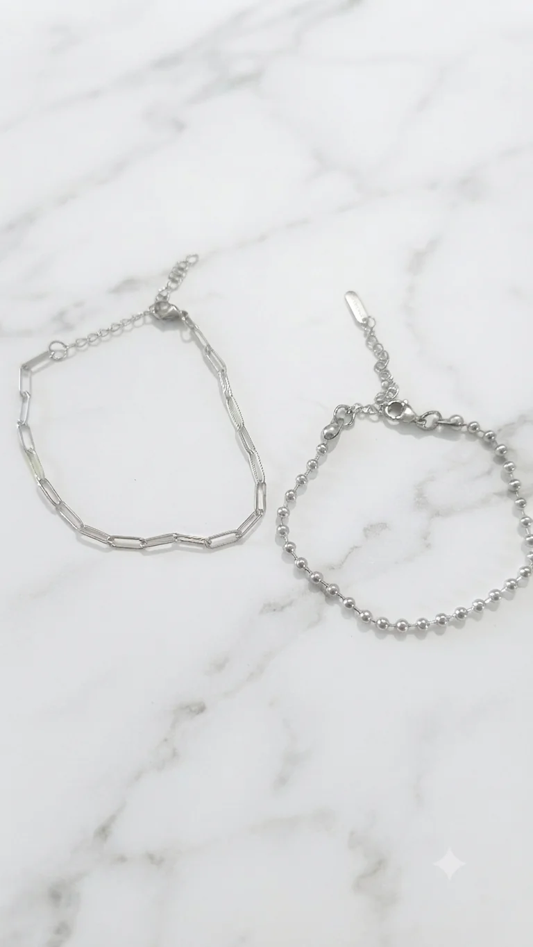 Armband Set „Pure Beads & Links“ für Frauen