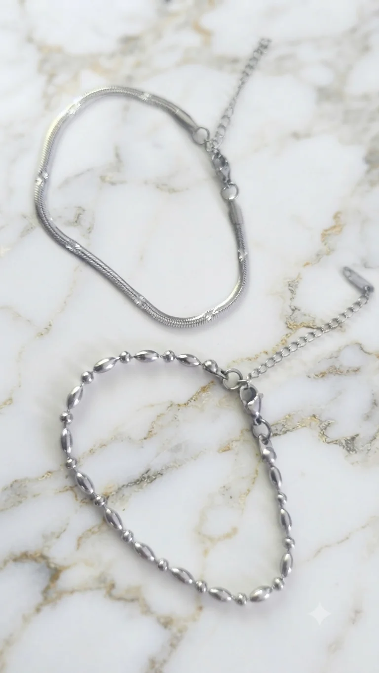 Armband Set „Silberglanz“ 22 cm für Frauen