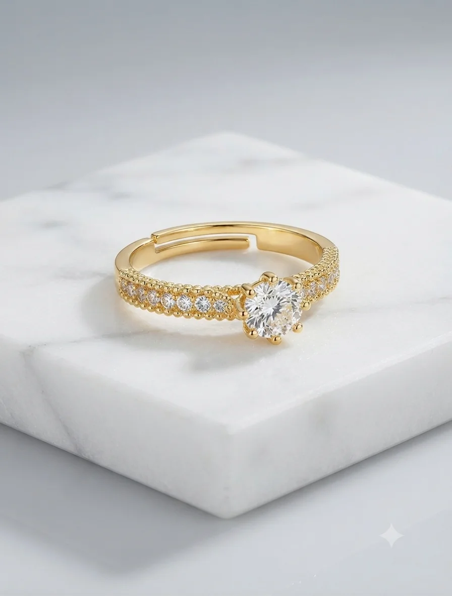 „Classic Glamour“ Ring EU 53 für Frauen