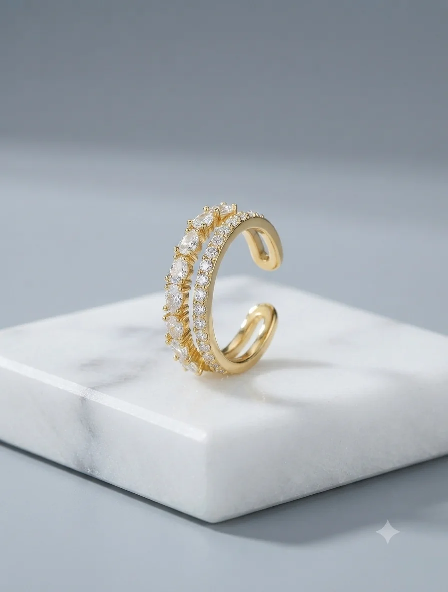 „Double Harmony“ Ring EU 50 für Frauen