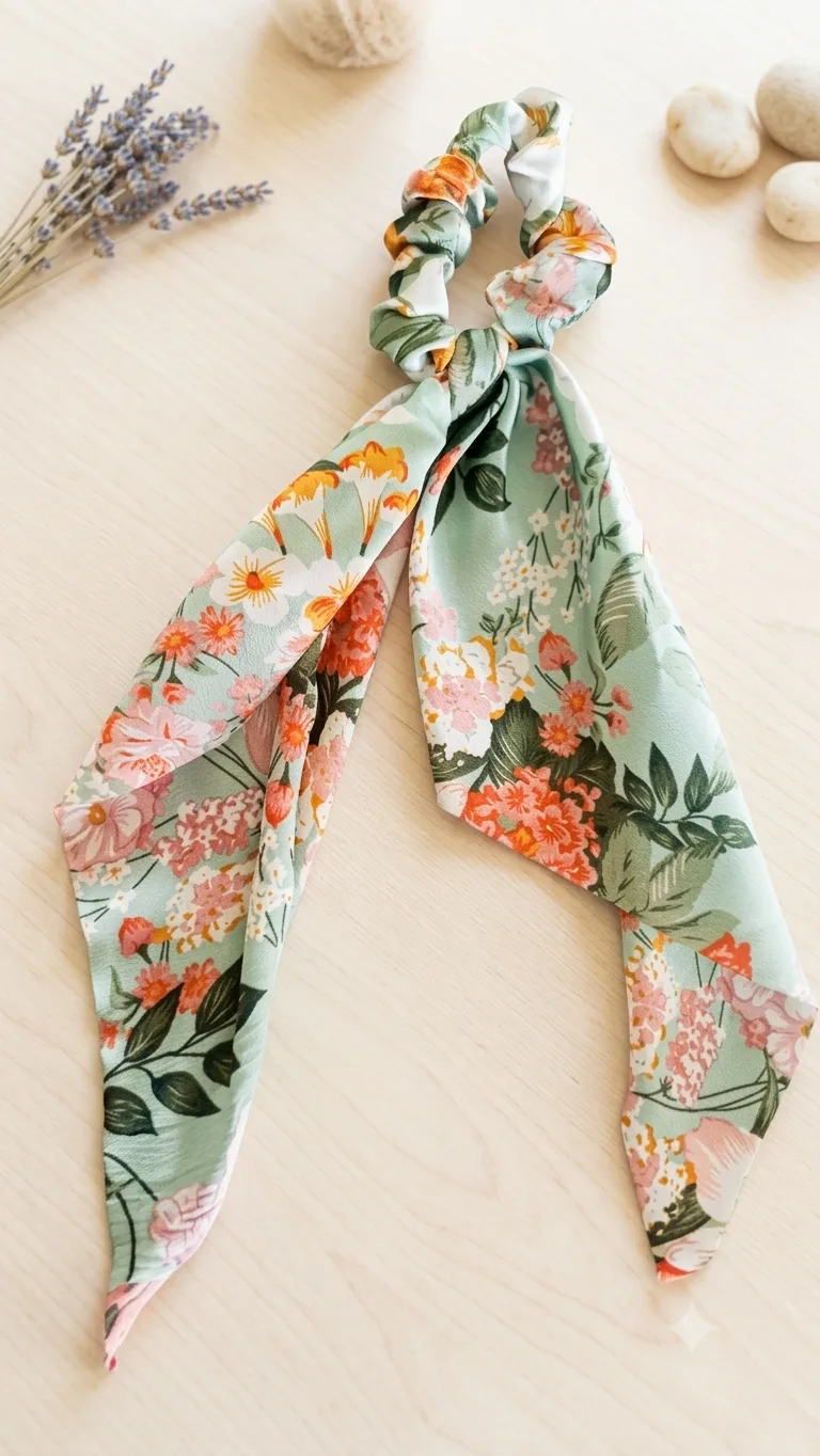 Florales Schal-Scrunchie „Amelie“
