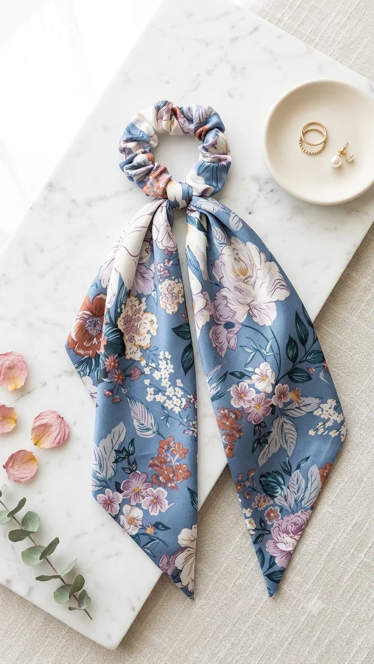 Florales Schal-Scrunchie „Isabella“