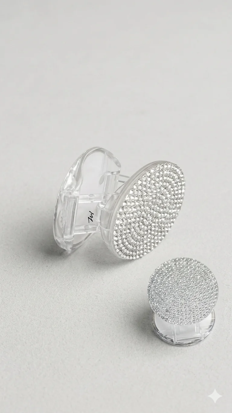 Funkelnde Handyhalterung mit Strass-Kristallen – Stylischer Smartphone-Grip  (Für Frauen)