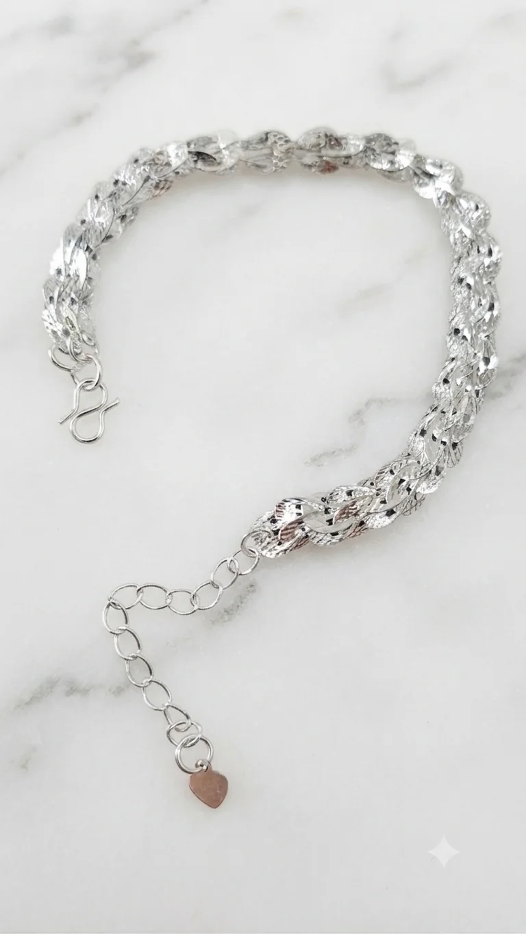 Gliederkette Armband Silber 22 cm für Frauen