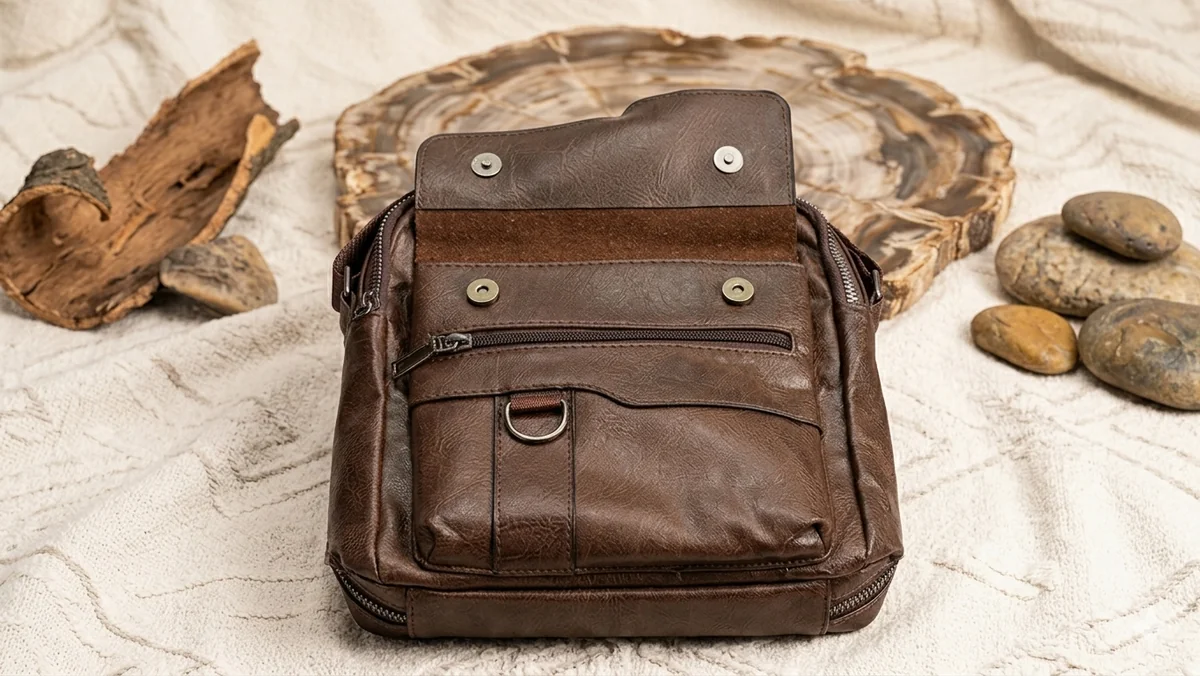 Große Herren Umhängetasche in Leder-Optik (für Männer) – 25 x 21 cm