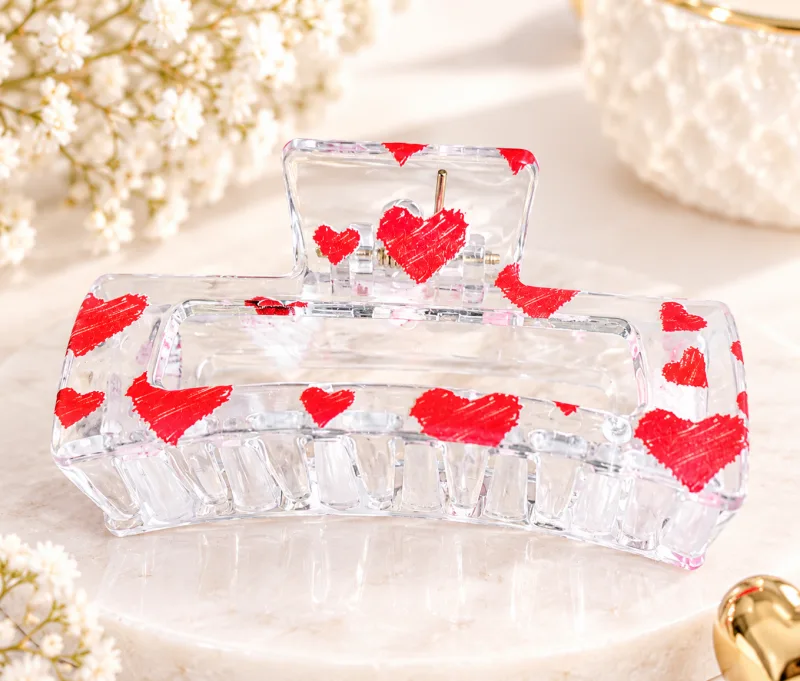 Haarklammer „Crystal Hearts“