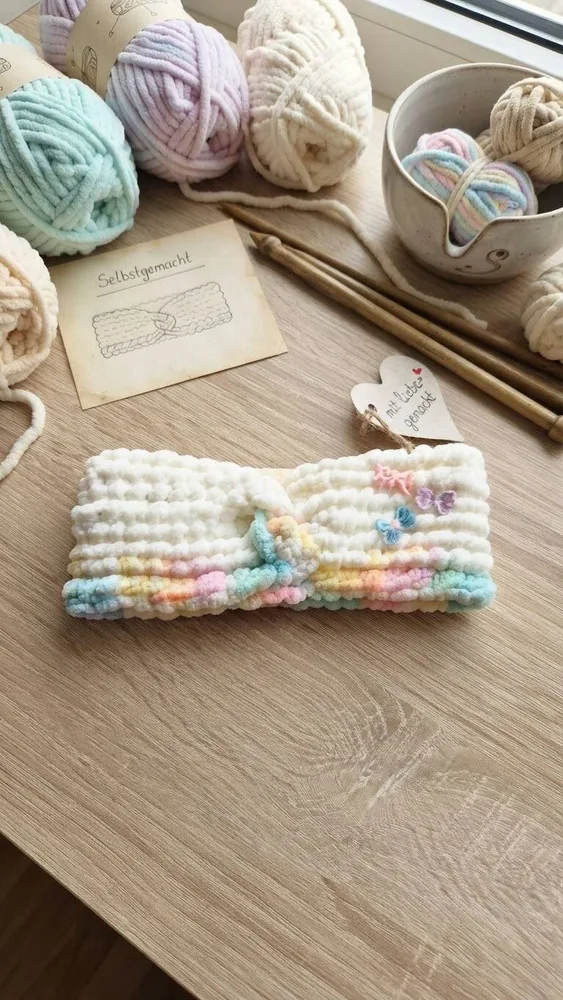 Handgehäkeltes Baby- & Kleinkind-Stirnband „Little Butterfly“