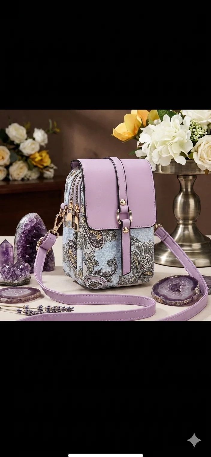 Handy-Umhängetasche mit viel Stauraum – Crossbody Bag für Frauen im Paisley-Design