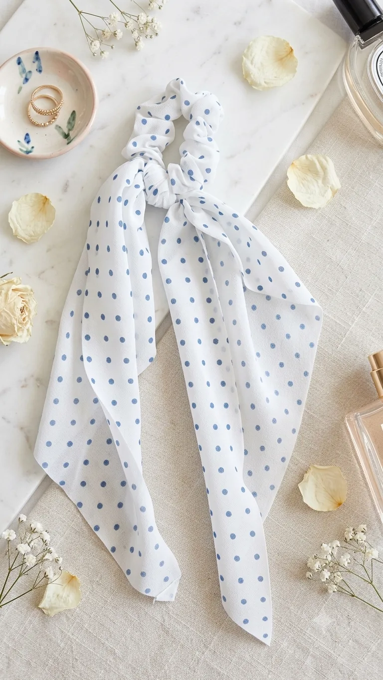 Polka-Dot Schal-Scrunchie „Sophie“