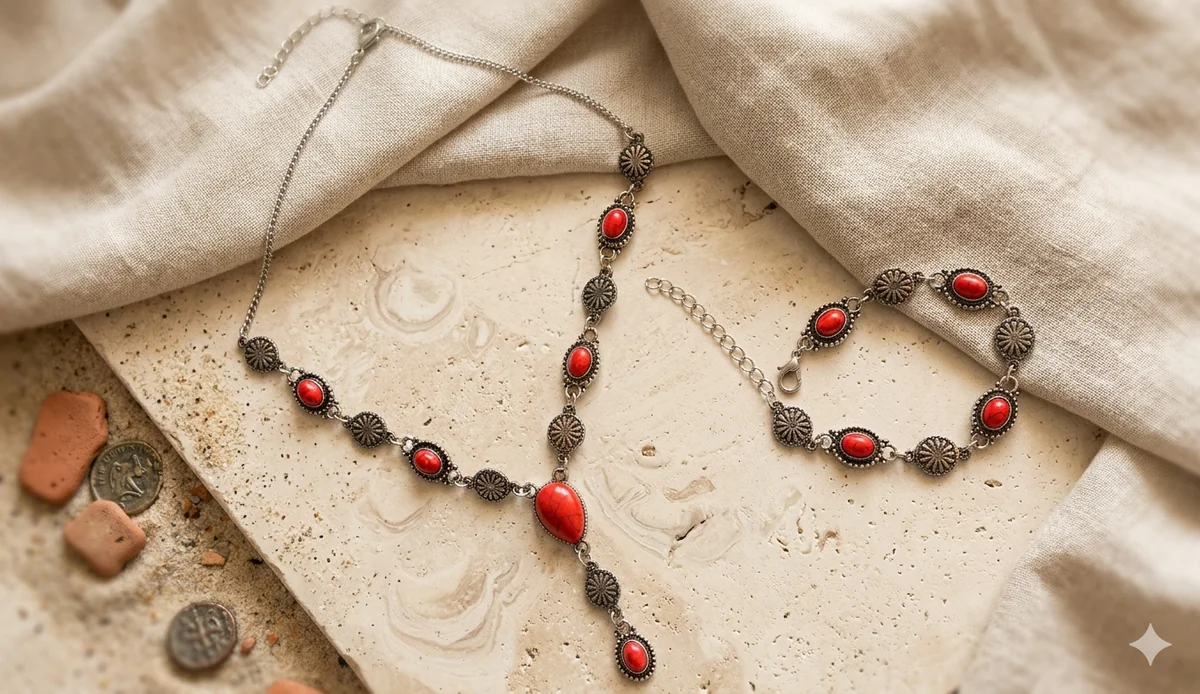„Red Desert“ Schmuck Set für Frauen