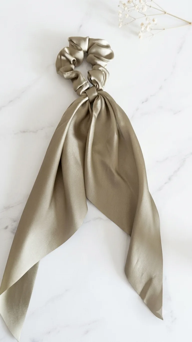 Satin Schal-Scrunchie „Aurelia“